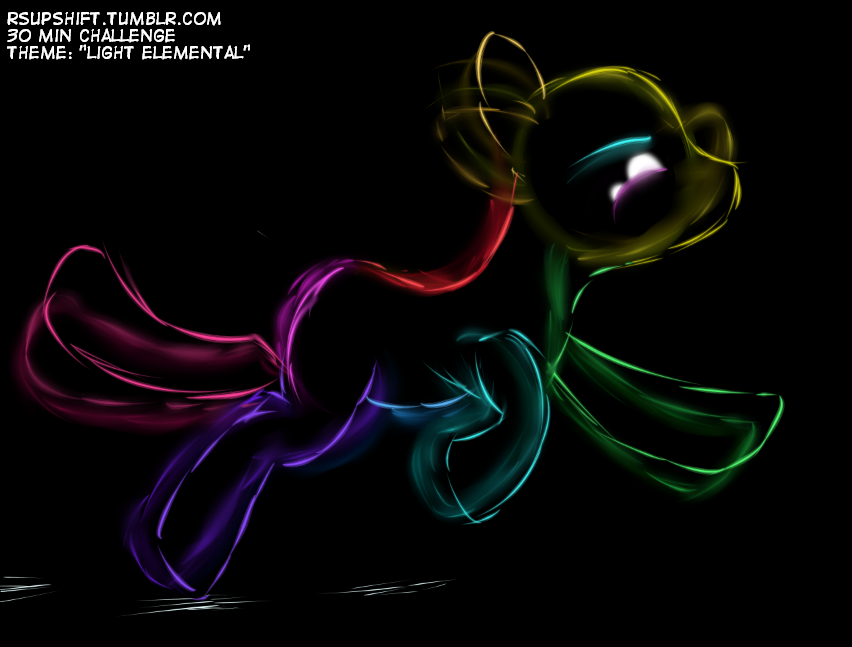 Safe Artist Ragingsemi Minute Art Challenge Light Ponified Derpibooru