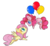 Size: 1349x1234 | Tagged: safe, artist:lustrous-dreams, fluttershy, pinkie pie, g4, balloon, female, lesbian, ship:flutterpie, shipping, simple background, then watch her balloons lift her up to the sky, transparent background