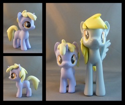 Size: 1011x850 | Tagged: safe, artist:krowzivitch, derpy hooves, dinky hooves, pony, g4, customized toy, filly, irl, photo, sculpture, toy