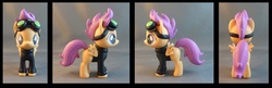 Size: 1085x350 | Tagged: safe, artist:krowzivitch, scootaloo, pony, g4, customized toy, irl, photo, sculpture, solo, stalkerloo, toy