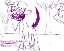 Size: 788x629 | Tagged: safe, artist:uglybirdmania, twilight sparkle, earth pony, pony, g4, brawl in the family, color, crossover, male, ponified, super mario bros., too bad waluigi time, wah, waluigi, waluigi time, wat