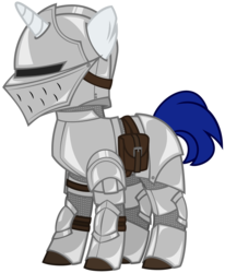 Size: 1223x1482 | Tagged: safe, artist:ipey1, oc, oc only, pony, unicorn, armor, crossover, dark souls, ponified, saddle bag, solo