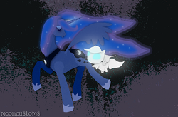 Size: 842x554 | Tagged: safe, artist:mooncustoms, princess luna, alicorn, ghost, pony, g4, female, mare