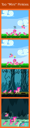 Size: 440x1825 | Tagged: safe, artist:zztfox, pinkie pie, g4, comic, female, mario vs donkey kong, parody, pixel art, super mario bros., toy