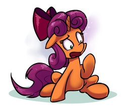 Size: 971x830 | Tagged: safe, artist:gsphere, apple bloom, scootaloo, sweetie belle, oc, oc only, alicorn, pony, g4, cutie mark crusaders, fusion, fusion:apple bloom, fusion:scootaloo, fusion:sweetie belle, fusion:sweetiebloomaloo, heterochromia, the ultimate cutie mark crusader