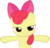 Size: 5267x5059 | Tagged: safe, artist:izeer, apple bloom, earth pony, pony, g4, absurd resolution, bedroom eyes, female, looking at you, show accurate, simple background, solo, transparent background, vector