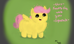 Size: 854x512 | Tagged: safe, artist:mr tiggly the wiggly walnut, fluttershy, fluffy pony, g4, fluffyshy