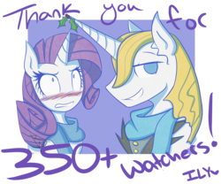 Size: 3000x2500 | Tagged: safe, artist:blackswhites, prince blueblood, rarity, g4, blushing, clothes, holly, holly mistaken for mistletoe, scarf