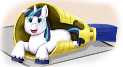 Size: 1665x913 | Tagged: safe, artist:stormcrow-42, shining armor, g4, blank flank, colt, cute, fluffy, miniaturized