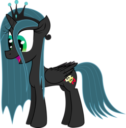 Size: 3254x3292 | Tagged: safe, artist:tixolseyerk, queen chrysalis, g4, female, ponified, simple background, solo, transparent background