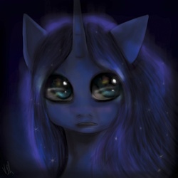 Size: 1000x1000 | Tagged: safe, artist:valeriyashyshkina, princess luna, pony, g4, female, solo