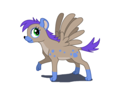 Size: 500x400 | Tagged: safe, artist:sklavenbrause, hybrid, hyena, flyena, non-pony oc