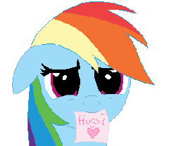 Size: 300x250 | Tagged: safe, artist:tomdantherock, rainbow dash, pony, g4, animated, bronybait, cute, dashabetes, female, heart, hug, hug request, mare, mouth hold, open mouth, simple background, solo, transparent background