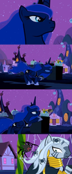 Size: 500x1204 | Tagged: safe, princess luna, zecora, spider, zebra, g4, comic, nightmare night