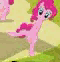 Size: 60x62 | Tagged: safe, screencap, pinkie pie, earth pony, pony, g4, too many pinkie pies, animated, bipedal, clone, dancing, female, lowres, mare, multeity, picture for breezies, pinkie clone, solo focus, too much pink energy is dangerous