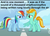 Size: 500x363 | Tagged: safe, edit, edited screencap, screencap, lightning dust, rainbow dash, pegasus, pony, g4, my little pony: friendship is magic, wonderbolts academy, female, mare, meme, ship:rainbowdust, shipping, text