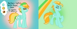 Size: 2200x850 | Tagged: safe, artist:cat4lyst, lightning dust, oc, g4, my little pony: friendship is magic, wonderbolts academy, comparison