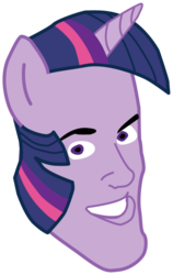 Size: 459x725 | Tagged: safe, twilight sparkle, g4, bust, chintastic, head only, meme, portrait, simple background, solo, transparent background, wat