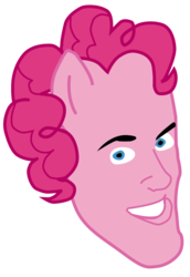 Size: 545x790 | Tagged: safe, pinkie pie, g4, bust, chintastic, head only, meme, portrait, simple background, solo, transparent background, wat