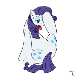 Size: 1600x1600 | Tagged: safe, artist:php192, rarity, pony, g4, both cutie marks, licking, solo