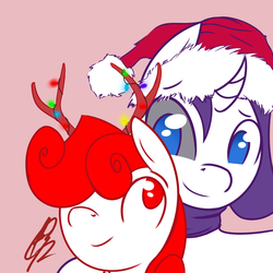 Size: 1100x1100 | Tagged: safe, artist:ppdraw, rarity, sweetie belle, g4