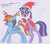 Size: 949x842 | Tagged: safe, artist:spectrum-sparkle, rainbow dash, twilight sparkle, pony, unicorn, g4, christmas, female, hearth's warming eve, lesbian, rudolph dash, ship:twidash, shipping, unicorn twilight