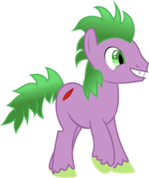 Size: 9248x11082 | Tagged: safe, artist:exbibyte, spike, g4, absurd resolution, colored hooves, male, ponified, ponified spike, simple background, solo, species swap, transparent background, vector