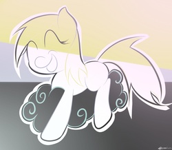 Size: 1308x1141 | Tagged: safe, artist:timeforsp, derpy hooves, pegasus, pony, g4, cloud, female, mare, solo