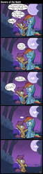 Size: 1324x5343 | Tagged: safe, artist:mrbastoff, princess luna, rainbow dash, scootaloo, alicorn, pegasus, pony, g4, sleepless in ponyville, ..., comic, eye contact, eyes closed, female, filly, frown, glowing eyes, grin, helmet, high res, hug, implied lesbian, implied scootadash, implied shipping, lesbian, lidded eyes, looking at each other, luna the shipper, mare, moon, night, now kiss, open mouth, parody, scene parody, scootalove denied, ship:scootadash, shipper on deck, shipping, shocked, silhouette, sitting, smiling, speech bubble, spread wings, stars, trolluna, wide eyes, winghug, wings
