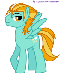 Size: 1001x1253 | Tagged: dead source, safe, artist:jaquelindreamz, lightning dust, pony, g4, wonderbolts academy, lightning powder, rule 63, solo