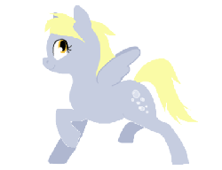 Size: 400x308 | Tagged: safe, artist:maim, derpy hooves, pegasus, pony, g4, animated, female, mare, running