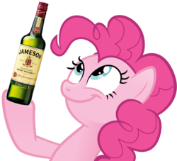 Size: 909x824 | Tagged: safe, pinkie pie, g4, alcohol, booze, jameson, look what pinkie found, whiskey