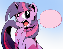 Size: 670x523 | Tagged: safe, artist:sunibee, twilight sparkle, pony, g4, exploitable, female, solo, speech bubble, template