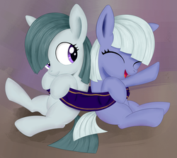 Size: 2513x2250 | Tagged: safe, artist:kas92, limestone pie, marble pie, g4, clothes, filly, pie sisters, scarf