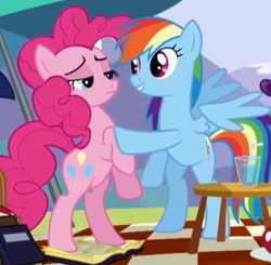 Size: 302x296 | Tagged: safe, screencap, pinkie pie, rainbow dash, rarity, twilight sparkle, g4, wonderbolts academy, bedroom eyes, out of context