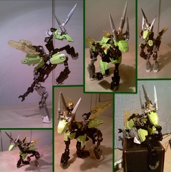 Size: 1024x1028 | Tagged: safe, artist:rinsowaty, queen chrysalis, changeling, g4, bionicle, customized toy, irl, lego, photo, sculpture