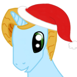 Size: 500x500 | Tagged: safe, artist:itorilicious, oc, oc only, pony, unicorn, christmas, hat, santa hat