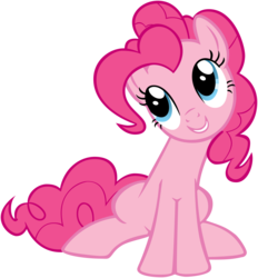 Size: 1280x1377 | Tagged: safe, pinkie pie, earth pony, pony, g4, female, mare, simple background, sitting, solo, transparent background, vector