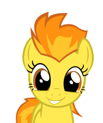 Size: 1336x1600 | Tagged: safe, spitfire, pegasus, pony, g4, faic, female, grin, show accurate, simple background, solo, transparent background, vector