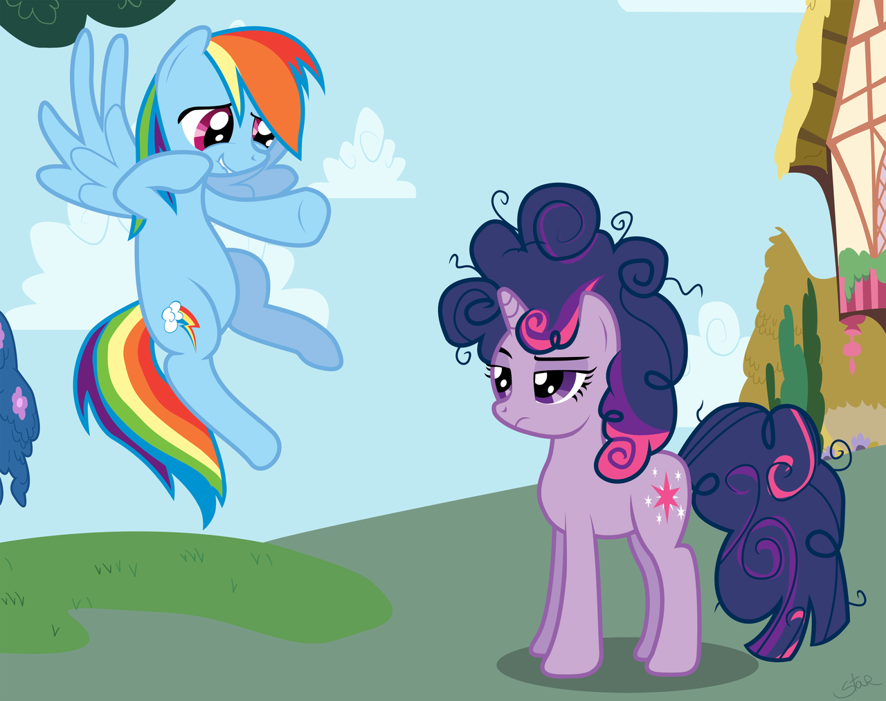 #183507 - safe, artist:sandra626, rainbow dash, twilight sparkle ...