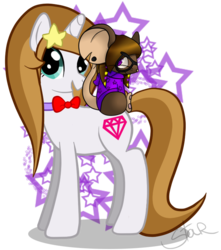 Size: 651x738 | Tagged: safe, artist:sandra626, oc, oc only, mouse, pony, unicorn, bowtie, stars, transformice