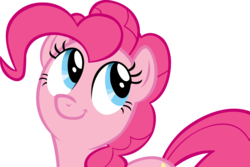 Size: 1420x949 | Tagged: safe, artist:randomtmcr, pinkie pie, earth pony, pony, g4, female, oh you, simple background, solo, transparent background, vector