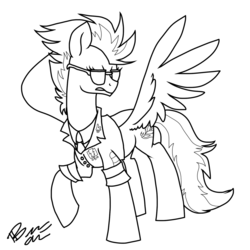 Size: 1440x1440 | Tagged: safe, artist:thundershock0823, spitfire, g4, wonderbolts academy, clothes, color me, lineart, uniform