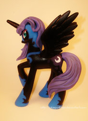 Size: 587x800 | Tagged: safe, artist:okiegurl1981, nightmare moon, pony, g4, customized toy, irl, photo, solo, toy