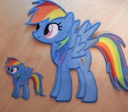 Size: 1110x974 | Tagged: safe, artist:ethepony, rainbow dash, g4, embroidery, patch, photo