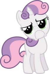 Size: 3500x5166 | Tagged: safe, artist:sulyo, sweetie belle, pony, g4, :c, female, pouting, pure unfiltered evil, simple background, solo, sweetie frown, transparent background, vector