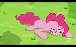 Size: 1024x640 | Tagged: safe, screencap, pinkie pie, g4, wonderbolts academy, black bars, letterboxing, youtube caption