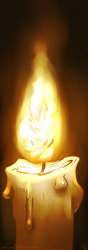 Size: 508x1451 | Tagged: safe, artist:atryl, elemental, fire elemental, 30 minute art challenge, candle, candlelight, fire