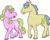 Size: 963x765 | Tagged: safe, artist:philosophypony, daisy, flower wishes, goldengrape, sir colton vines iii, earth pony, pony, g4, daisygrape, female, male, shipping, simple background, stallion, straight, transparent background