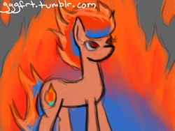 Size: 640x480 | Tagged: safe, artist:gggfrt, 30 minute art challenge, fire, ponified